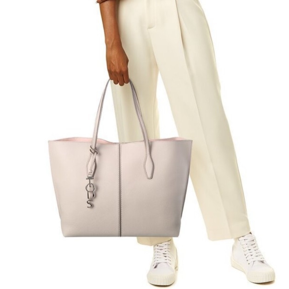 Tods Joy Tote Bag Large Purse Light nude pink beige leather - fair condition